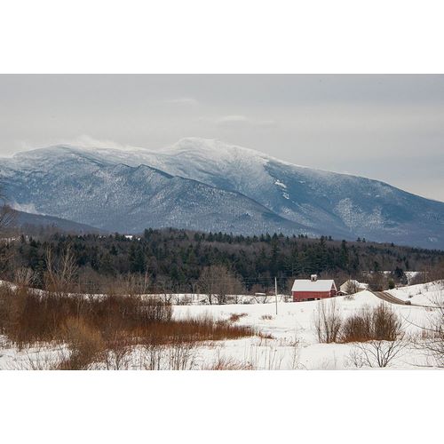 Jones, Allison 아티스트의 USA-Vermont-Cambridge Lower Pleasant Road-toward the west side of Mount Mansfield-snow on field작품입니다.